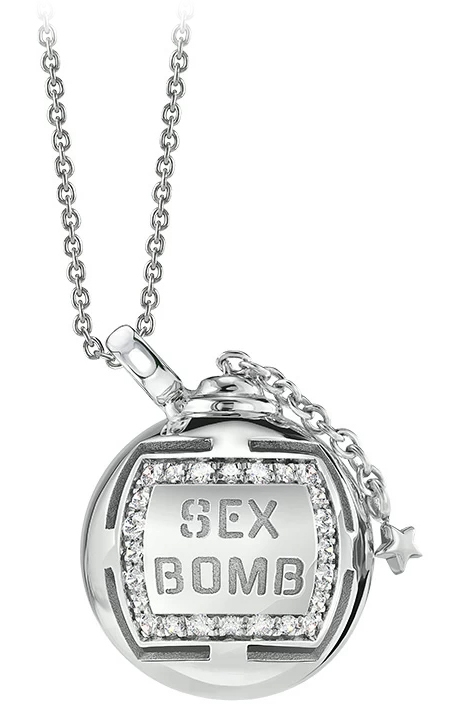 NESS1 Sex Bomb Necklace 18kt White Gold and Diamonds Sex Bomb  