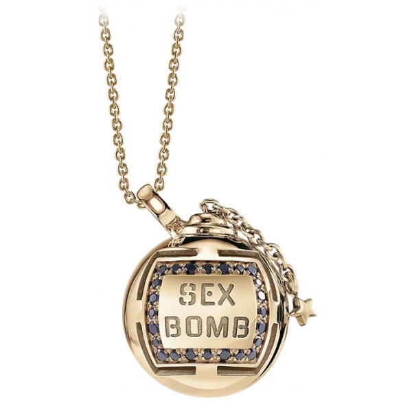 NESS1 - Sex Bomb Necklace 18kt Rose Gold and Diamonds - Sex Bomb Collection - Handcrafted Necklace - High Quality Luxury