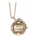 NESS1 - Sex Bomb Collana Oro Rosa 18kt e Diamanti - Sex Bomb Collection - Collana Artigianale - Alta Qualità Luxury