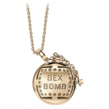 NESS1 - Sex Bomb Collana Oro Rosa 18kt e Diamante - Sex Bomb Collection - Collana Artigianale - Alta Qualità Luxury