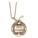 NESS1 - Sex Bomb Collana Oro Rosa 9kt e Diamanti - Sex Bomb Collection - Collana Artigianale - Alta Qualità Luxury