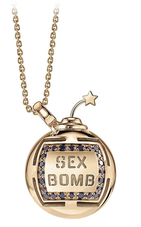 NESS1 Sex Bomb Necklace 9kt Rose Gold and Diamonds Sex Bomb  