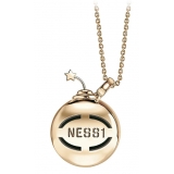 NESS1 - Sex Bomb Necklace 9kt Rose Gold and Diamonds - Sex Bomb Collection - Handcrafted Necklace - High Quality Luxury