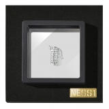 NESS1 - Have A Blast Collana Oro Bianco 18kt e Diamante - Sex Bomb Collection - Collana Artigianale - Alta Qualità Luxury