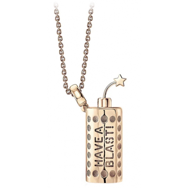 NESS1 - Have A Blast Necklace 9Kt Rose Gold and Diamond - Sex Bomb Collection - Handcrafted Necklace - High Quality Luxury