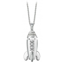 NESS1 - Mixxxile Necklace 18Kt White Gold and Diamonds - Sex Bomb Collection - Handcrafted Necklace - High Quality Luxury