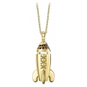 NESS1 - Mixxxile Collana Oro Giallo 18Kt e Diamanti - Sex Bomb Collection - Collana Artigianale - Alta Qualità Luxury