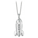 NESS1 - Mixxxile Necklace 18Kt White Gold and Diamond - Sex Bomb Collection - Handcrafted Necklace - High Quality Luxury