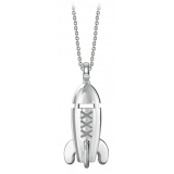 NESS1 - Mixxxile Necklace 18Kt White Gold and Diamond - Sex Bomb Collection - Handcrafted Necklace - High Quality Luxury