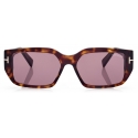 Tom Ford - Silvano Sunglasses - Occhiali da Sole Squadrati - Havana Bionda - FT0989 - Occhiali da Sole - Tom Ford Eyewear