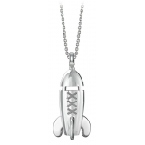 NESS1 - Mixxxile Necklace 9Kt White Gold and Diamond - Sex Bomb Collection - Handcrafted Necklace - High Quality Luxury