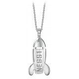 NESS1 - Mixxxile Necklace 9Kt White Gold and Diamond - Sex Bomb Collection - Handcrafted Necklace - High Quality Luxury