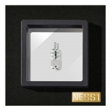 NESS1 - Pill.Ola Collana Oro Bianco 18Kt e Diamanti - Drug Collection - Collana Artigianale - Alta Qualità Luxury
