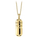 NESS1 - Pill.Ola Necklace 18Kt Yellow Gold and Diamond - Drug Collection - Handcrafted Necklace - High Quality Luxury