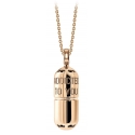 NESS1 - Pill.Ola Necklace 18Kt Rose Gold and Diamond - Drug Collection - Handcrafted Necklace - High Quality Luxury