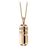 NESS1 - Pill.Ola Necklace 18Kt Rose Gold and Diamond - Drug Collection - Handcrafted Necklace - High Quality Luxury