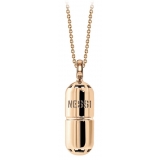 NESS1 - Pill.Ola Necklace 18Kt Rose Gold and Diamond - Drug Collection - Handcrafted Necklace - High Quality Luxury