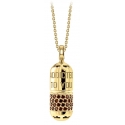 NESS1 - Pill.Ola Necklace 9Kt Yellow Gold and Diamonds - Drug Collection - Handcrafted Necklace - High Quality Luxury