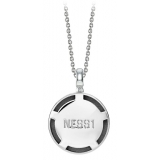 NESS1 - M.D.M.A Necklace 18Kt White Gold and Diamonds - Drug Collection - Handcrafted Necklace - High Quality Luxury