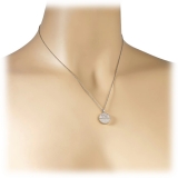 NESS1 - M.D.M.A Collana Oro Bianco 18Kt e Diamanti - Drug Collection - Collana Artigianale - Alta Qualità Luxury