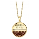 NESS1 - M.D.M.A Necklace 18Kt Yellow Gold and Diamonds - Drug Collection - Handcrafted Necklace - High Quality Luxury