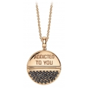 NESS1 - M.D.M.A Necklace 18Kt Rose Gold and Diamonds - Drug Collection - Handcrafted Necklace - High Quality Luxury