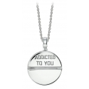 NESS1 - M.D.M.A Necklace 18Kt White Gold and Diamond - Drug Collection - Handcrafted Necklace - High Quality Luxury