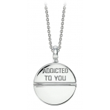 NESS1 - M.D.M.A Necklace 18Kt White Gold and Diamond - Drug Collection - Handcrafted Necklace - High Quality Luxury