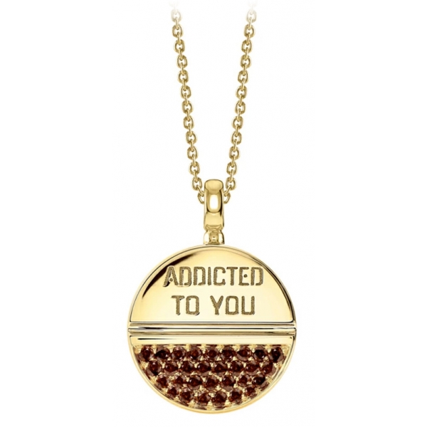 NESS1 - M.D.M.A Collana Oro Giallo 9Kt e Diamanti - Drug Collection - Collana Artigianale - Alta Qualità Luxury
