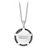 NESS1 - M.D.M.A Necklace 9Kt White Gold and Diamond - Drug Collection - Handcrafted Necklace - High Quality Luxury