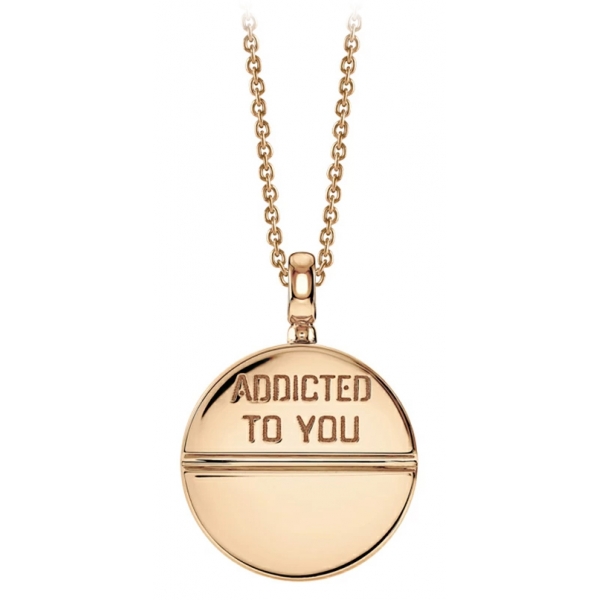 NESS1 - M.D.M.A Necklace 9Kt Rose Gold and Diamond - Drug Collection - Handcrafted Necklace - High Quality Luxury