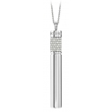 NESS1 - Cig.Au.Rette Necklace 18Kt White Gold Diamonds and Ruby - Drug Collection - Handcrafted Necklace - High Quality Luxury