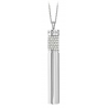 NESS1 - Cig.Au.Rette Necklace 18Kt White Gold Diamonds and Ruby - Drug Collection - Handcrafted Necklace - High Quality Luxury