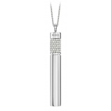 NESS1 - Cig.Au.Rette Necklace 18Kt White Gold Diamonds and Ruby - Drug Collection - Handcrafted Necklace - High Quality Luxury