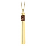NESS1 - Cig.Au.Rette Necklace 18Kt Yellow Gold Diamonds and Ruby - Drug Collection - Handcrafted Necklace - High Quality Luxury