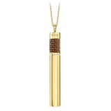 NESS1 - Cig.Au.Rette Collana Oro Giallo 18Kt Diamanti e Rubino - Drug Collection - Collana Artigianale - Alta Qualità Luxury