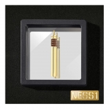 NESS1 - Cig.Au.Rette Collana Oro Giallo 18Kt Diamanti e Rubino - Drug Collection - Collana Artigianale - Alta Qualità Luxury