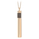 NESS1 - Cig.Au.Rette Necklace 18Kt Rose Gold Diamonds and Ruby - Drug Collection - Handcrafted Necklace - High Quality Luxury