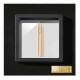 NESS1 - Cig.Au.Rette Collana Oro Rosa 18Kt e Diamante e Rubino - Drug Collection - Collana Artigianale - Alta Qualità Luxury
