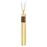 NESS1 - Cig.Au.Rette Necklace 9Kt Yellow Gold Diamonds and Ruby - Drug Collection - Handcrafted Necklace - High Quality Luxury