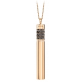 NESS1 - Cig.Au.Rette Necklace 9Kt Rose Gold and Diamonds and Ruby - Drug Collection - Handcrafted Necklace - High Quality Luxury