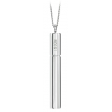 NESS1 - Cig.Au.Rette Necklace 9Kt White Gold and Diamond and Ruby - Drug Collection - Handcrafted Necklace - High Quality Luxury