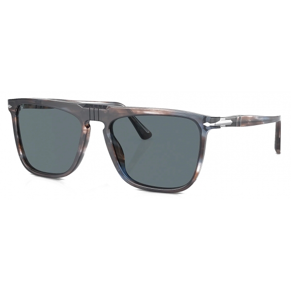 Persol - PO3225S - Striato Blu / Polarizzata Blu Scuro - Occhiali da Sole - Persol Eyewear