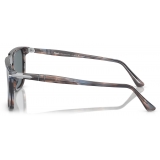 Persol - PO3225S - Striato Blu / Polarizzata Blu Scuro - Occhiali da Sole - Persol Eyewear