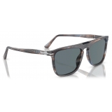 Persol - PO3225S - Striped Blue / Dark Blue Polar - Sunglasses - Persol Eyewear
