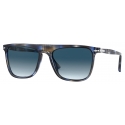 Persol - PO3225S - Grigio Striato Blu / Blu Sfumato Grigio - Occhiali da Sole - Persol Eyewear