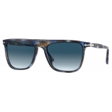 Persol - PO3225S - Blue Striped Grey / Blue Gradient Grey - Sunglasses - Persol Eyewear