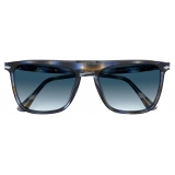 Persol - PO3225S - Grigio Striato Blu / Blu Sfumato Grigio - Occhiali da Sole - Persol Eyewear