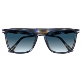Persol - PO3225S - Grigio Striato Blu / Blu Sfumato Grigio - Occhiali da Sole - Persol Eyewear