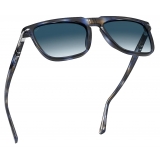 Persol - PO3225S - Grigio Striato Blu / Blu Sfumato Grigio - Occhiali da Sole - Persol Eyewear